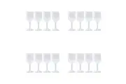 16pc Lemon & Lime Crystal Deco Plastic Reusable Indoor Outdoor Wine Cup 220ml