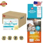 Gourmet Simply Popped Microwave Popcorn, 3 oz Bags - Family Size Pack of 36