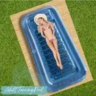 Inflatable Adult Tanning Pool Suntan Tub Outdoor Lounge Kiddie Blow Up 91" x 43"