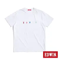 在飛比找Yahoo奇摩購物中心優惠-EDWIN 人氣復刻款繽紛繡花LOGO短袖T恤-男-白色