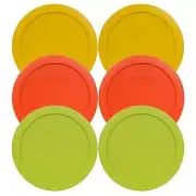 Pyrex 7201-PC Round 4 Cup Storage Container Lids for Glass Bowls (2-Butter...