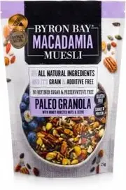 Byron Bay Macadamia Muesli Gluten Free Granola Paleo Mix Honey Roasted 2Kg