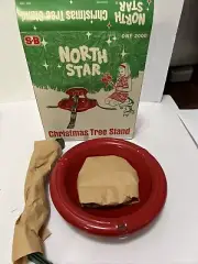 Vintage Advertisement North Star Christmas Tree Stand In Original Box NOS
