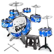 Kids Drum Kit Toy Jazz Drum Set 6 pcs Drums Mini Band Rock Musical Instruments