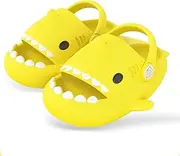 Shark Slides for Kids, Girls Boys Clogs Garden Shoes Beach Pool Home Slippers Shoes Cushioned Thick Sole Cute Cartoon Toddler Children Non-Slip Shower Sandals Quick Dry Lightweight Indoor & Outdoor