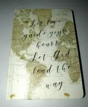SARA ZIEVE MILLER OLD WORLD MAP "LET LOVE GUIDE YOUR HEART" HARDCOVER JOURNAL