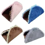 Small Animals House Bed Hamster Plush Bed Winter Habitat Cage Hideaway Tunnel