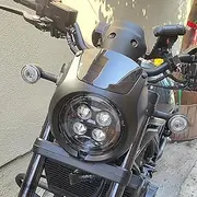 Lorababer Motorcycle Front Headlight Fairing Cowl Cover Windshield Windscreen Wind Deflector Headlamp Mask Visor Guard Compatible with H-onda Rebel CMX1100 CM1100 CMX 1100 CM 1100 2021 2022(Black)
