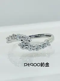 在飛比找Yahoo!奇摩拍賣優惠-天然鑽石 #線戒 型式：鑽石10P=50T 白金 PT900