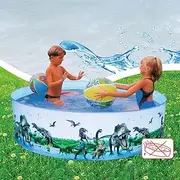 4FT Kiddie Pool for Large Pet Dogs Adults, Fast Easy Set Kids Swimming Pool, Ultimate Fun with Hard Plastic Snapset Baby Wading Pool - Family Pool for Backyards, Toddlers, Party Favors!