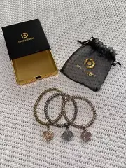 Pandora's Box Set of Three Shiny Metal Stretchy Bracelets w Tree of Life Charms