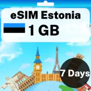 eSIM Estonia - 1 GB - 7 Days - Travel eSIM | QR code activation