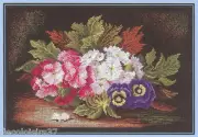 Rto M230 Primulas And Pansies Embroidery Kit Counted