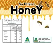 Honey Container Jar Label Nutrition Label QTY 300 Honey Bottle label beekeeping