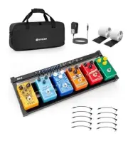 Guitar Pedal Board with Power Supply, 21" x 8" Folding Small-20.47" x 7.87"