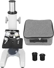 Baxnore XSP 01 640X Microscope Kit, Stainless Steel Two Coaxial Handwheel Angle Adjustable Biological Microscopes, Monocular Microscope for Adults Kids