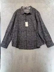 Robert Graham NWT Junkyard Button Down Shirt Size 4XL Classic Fit in Black