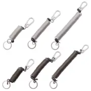 Coil Elastics Key Retractable Spring Coil Stretchy Keychains Spring Keychains