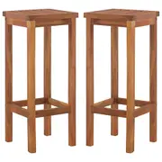 Bar Chairs 2 pcs Solid Acacia Wood vidaXL