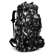 King'sGuard 100L Camping Hiking Backpack Molle Rucksack Military Black Lighting