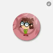 The Loud House Cartoon Lisa | 4'' X 4'' Round Decorative Magnet