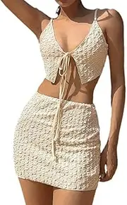 [Harssidanzar] Bikini for Women Set, Two-Piece Classic Swimsuit, Sexy Swimsuit, KL415EU, White, XL, White, XL