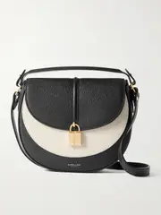 [DeMellier] DeMellier - Siena Saddle Leather And Canvas Shoulder Bag - Beige - One size One size Neutrals