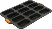 New Silicone 12 Cup Mini Loaf Pan 35.5 x 24.5 cm Grey |AU Free And Fast Shipping