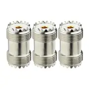 3-Pack UHF SO-239 Female to Female Connector Adapter for CB Two Way Mobile Radio