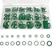NTNEV 270 Pieces Seal Gasket Washer, Car Air Conditioning Compressor Seals O-Ring, 18-Grid Rubber Seals Gasket Assortment Set, Suitable for Automotive Air Conditioners, Machinery, Bearings (Green)