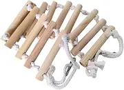 BCOATH Hanging Reptile Decor Wooden Ladder Lizard Supplies for Pet Parrots and Hamsters