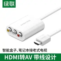 在飛比找樂天市場購物網優惠-綠聯 hdmi轉av轉換器三色rca電腦電視機頂盒高清接口音