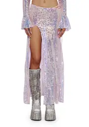[Club Exx] Ethereal Opulence Sequin Maxi Skirt