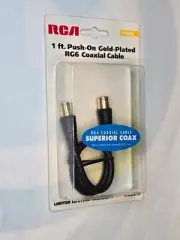 4pcs VH601P RG6 RCA Superior Coax Cable Gold Plated 1ft