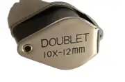 Double Loupe, 12mm, 10x, Chrome/Black