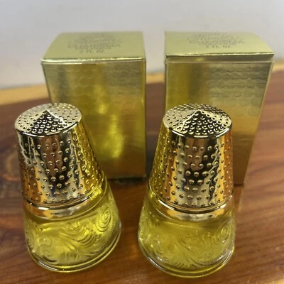 Lot Of 2 Avon Golden Thimble Charisma Vintage Cologne Perfume 2 Fl. Oz.