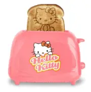 Hello Kitty 2-Slice Toaster, Pink, Toasts Image on Bread, Adjustable Browning NI