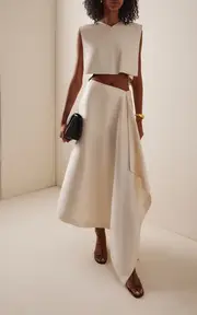 [Heirlome] Mel Draped Silk Crepe Skort