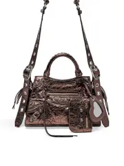 Balenciaga Neo Cagole XS Shoulder Bag in Metallized Bronze