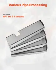 Threading Machine Dies 1"-2" NPT Pipe Dies 4 Packs Right-Handed HSS Material