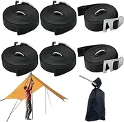 Tent Straps, Canopy Fixing Straps with Storage Bag - Camping Accessories Thickened Sunshade Fixing Rope for Tarps Luggage Trailer Travel Truck Boat Adventures Rainy Moving
