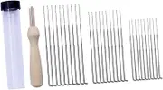 OHPHCALL 1 Set Wool Felt Needle Embroidery Tools DIY Hand Needles with Threader for Crafting Smooth Surface for Home and Classroom Projects