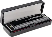 [OriGlam] Blues Harmonica Harp Mouth Organ, 10 Holes C Button Harmonica for Beginners Friends Adults