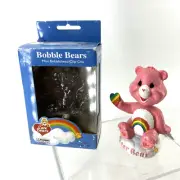 Care Bear Bobble Head - Pink Care Bear Figurine Wobbling Head - Rainbow 2002
