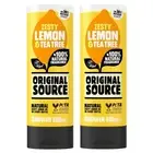 2 Original Source Zesty Lemon & Tea Tree Shower Gel 16.9 fl oz Vegan Body Wash