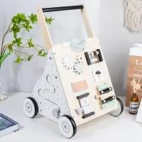 在飛比找樂天市場購物網優惠-寶寶嬰兒兒童走路學步神器推車多功能手推車購物車木頭木製玩具