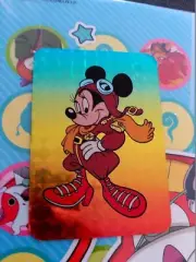 disney mickey mouse minnie prism trading card