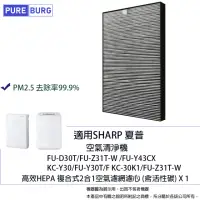 在飛比找momo購物網優惠-【PUREBURG】適用SHARP夏普FU-D30T-W F