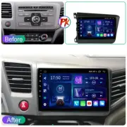 9“ Wifi Android GPS Radio Multimedia Car Video Player Navigation For 12-15 Civic