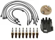 ACDelco Ignition Kit Distributor Rotor Cap Wire Spark Plugs .035" For Chevy V8